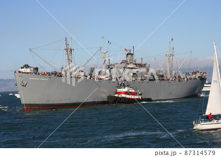 第二次世界大戦で活躍したリバティー船「ジェレミア・オブライエン」、イベントで運行中 87314579