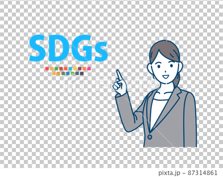 SDGs 説明 取り組む スーツ姿の女性 持続可能な開発目標 方針 目標 SDGs 説明 取り組む スーツ姿の女性 持続可能な開発目標 方針 目標 87314861