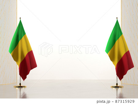 Horizontal frame and border with Mali flag 87315929