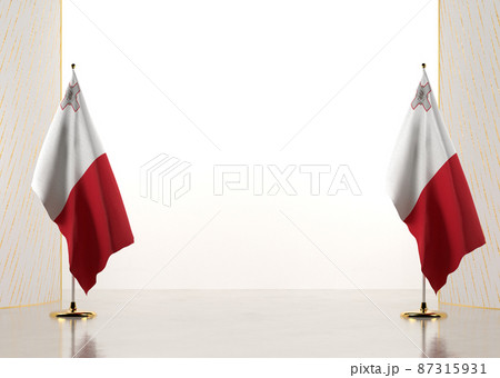Horizontal frame and border with Malta flag Horizontal frame and border with Malta flag 87315931