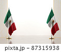 Horizontal frame and border with Mexico flag 87315938