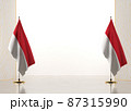 Horizontal frame and border with Monaco flag 87315990
