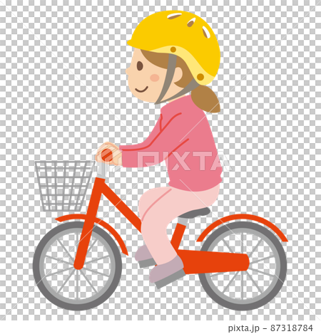 Child riding a bicycle_girl 87318784
