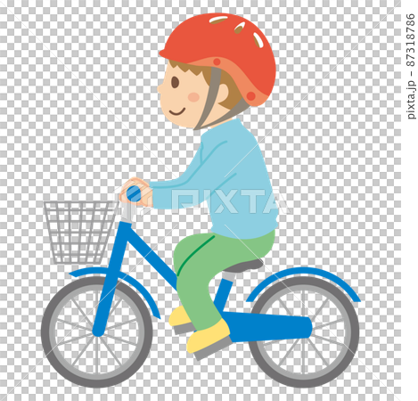 自転車に乗る子ども_男の子 87318786