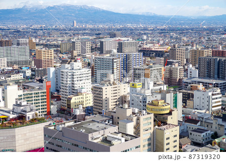 赤城山と前橋・高崎の都市部【群馬県高崎市】 赤城山と前橋・高崎の都市部【群馬県高崎市】 87319320