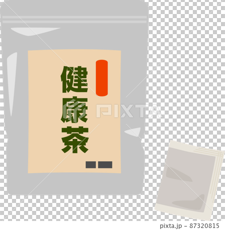 Bags of healthy tea and tea bags 87320815