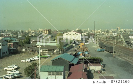 群馬県　前橋市　JR前橋駅　前橋駅の南側　西方面を見る　1979年　昭和54年 87321166