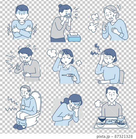 風邪の症状セット 風邪の症状セット 87321328