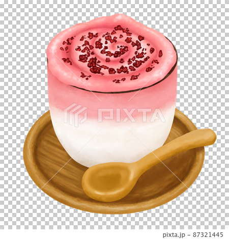 苺味のダルゴナコーヒー　Dalgona Coffee　 whipped coffee  87321445