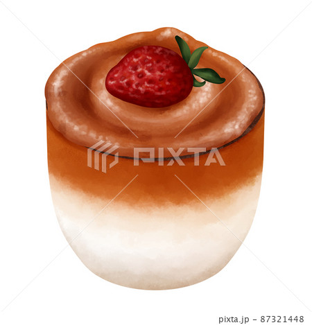 苺がのったダルゴナコーヒー Dalgona Coffee whipped coffee 苺がのったダルゴナコーヒー Dalgona Coffee whipped coffee 87321448