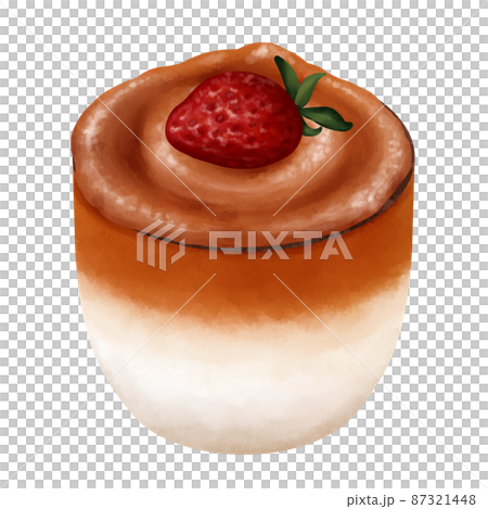 苺がのったダルゴナコーヒー Dalgona Coffee whipped coffee 苺がのったダルゴナコーヒー Dalgona Coffee whipped coffee 87321448