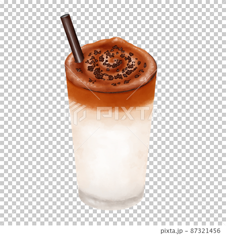 ストロー付きダルゴナコーヒー　Dalgona Coffee 87321456