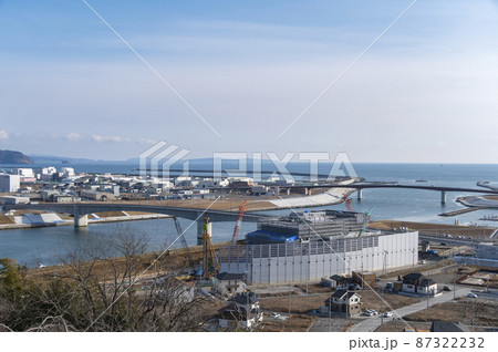 川の河口の風景 川の河口の風景 87322232