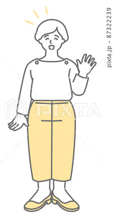 笑顔で片手を挙げる大人女子 アバター 笑顔で片手を挙げる大人女子 アバター 87322239