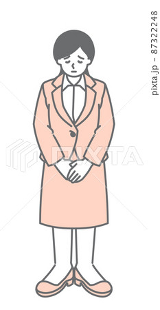 お詫びをする大人女子　アバター 87322248