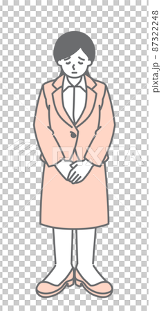 お詫びをする大人女子　アバター 87322248