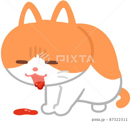 吐血する猫のイラスト素材 [87322311] - PIXTA