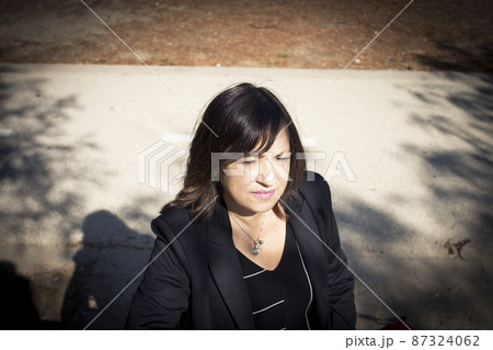 Mature woman in positive attitude Mature woman in positive attitude 87324062
