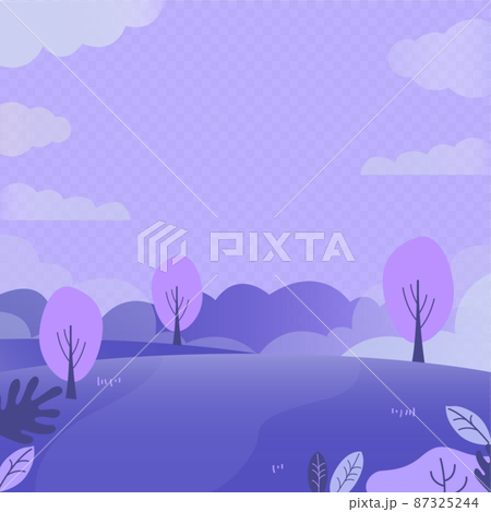 Purple hill / blue sky / landscape vector illustration material 87325244