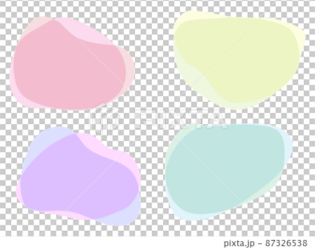 Overlapping liquid shapes pastel colors 87326538