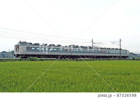 北陸本線　野々市－松任　JR西日本　485系　Y11改編成（金沢）　配給　試運転 87326598