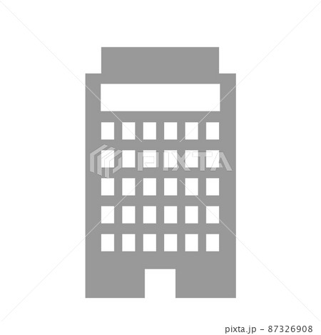 ビルのアイコン。(グレー) ビルのアイコン。(グレー) 87326908