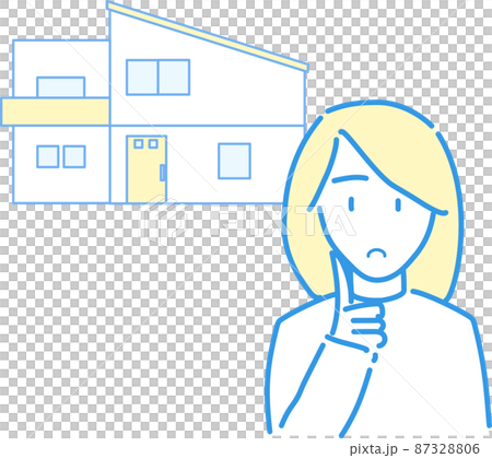 一個女人在考慮住房 87328806