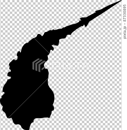 発射されたミサイルのイラストのシルエット素材　ベクター 87330895