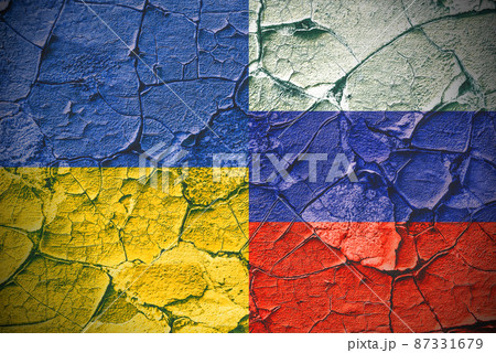 Russian-Ukrainian military conflict illustration 87331679