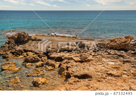 Ayia Napa rocky coastlane, Cyprus. Ayia Napa rocky coastlane, Cyprus. 87332495
