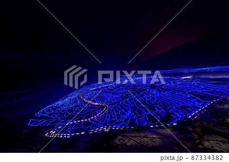 白米千枚田のイルミネーション 87334382