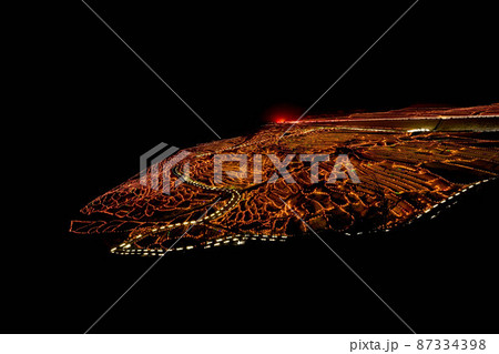 白米千枚田のイルミネーション 白米千枚田のイルミネーション 87334398