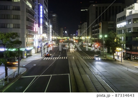 相生通り　銀山町電停　広島県広島市 87334643