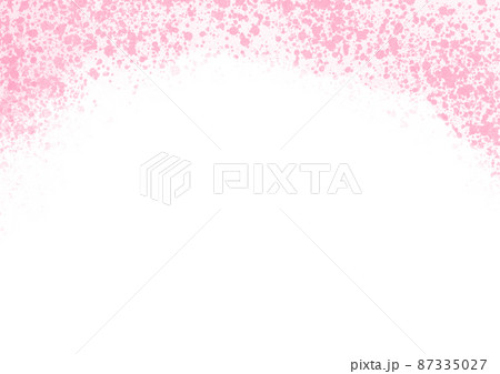 春色の背景 桜吹雪のフレーム 春色の背景 桜吹雪のフレーム 87335027