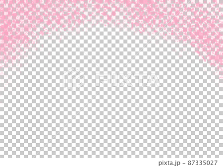Spring-colored background Sakura blizzard frame 87335027