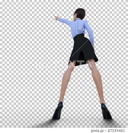 空を指差す女性社員 perming3DCGイラスト素材 空を指差す女性社員 perming3DCGイラスト素材 87335461