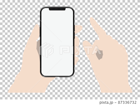 Hand to operate smartphone 87336732