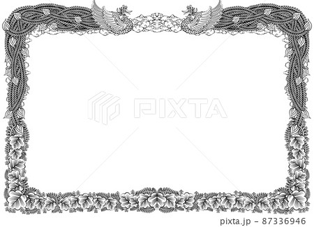 賞状 表彰状 証書のイメージ モノクロ 賞状 表彰状 証書のイメージ モノクロ 87336946