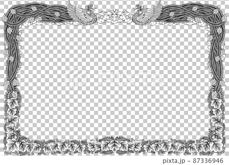 賞状 表彰状 証書のイメージ モノクロ 賞状 表彰状 証書のイメージ モノクロ 87336946