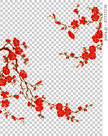 木瓜の花又は梅の花の枝々2 木瓜の花又は梅の花の枝々2 87337236
