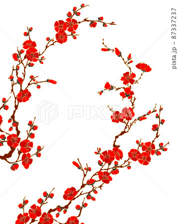 木瓜の花又は梅の花の枝々3 木瓜の花又は梅の花の枝々3 87337237