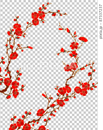 木瓜の花又は梅の花の枝々3 木瓜の花又は梅の花の枝々3 87337237