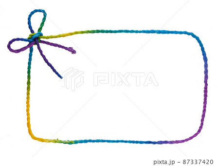 Colorful rope frame 87337420