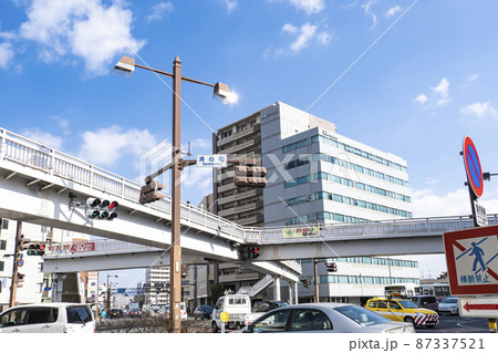 岡山県岡山市北区清心町交差点のX字歩道橋 87337521