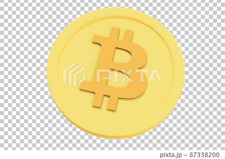 Bitcoin 3D illustration 87338200