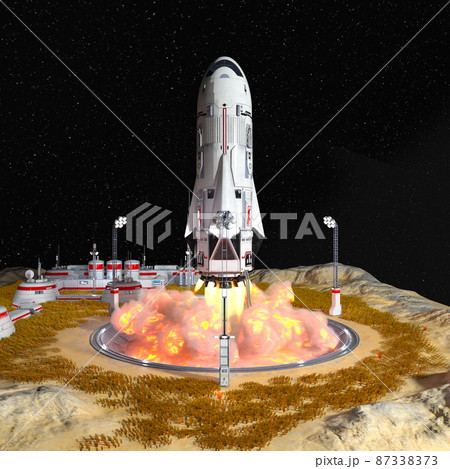 スペースシャトルのイラスト素材