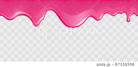 Dripping glossy pink slime with glitter Dripping glossy pink slime with glitter 87338506