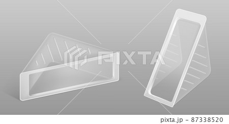 Triangle clear plastic pack for sandwich, cheese 87338520