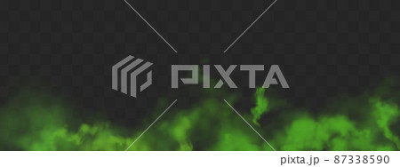Green smog clouds of bad smell or toxic vapour Green smog clouds of bad smell or toxic vapour 87338590