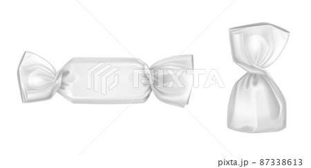 White candy wrappers, blank foil or paper packages White candy wrappers, blank foil or paper packages 87338613